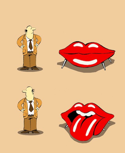 Rolling Stones Chair... By berk-olgun | Media & Culture Cartoon | TOONPOOL