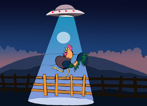 Cartoon: Rooster And The Sun... (medium) by berk-olgun tagged rooster,and,the,sun