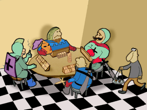 Round table talks.. By berk-olgun | Media & Culture Cartoon | TOONPOOL