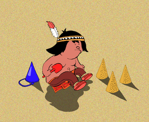 Cartoon: Sand Tent... (medium) by berk-olgun tagged sand,tent