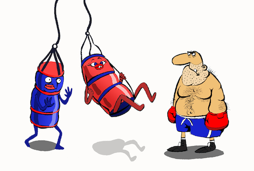 Cartoon: Sandbags... (medium) by berk-olgun tagged sandbags