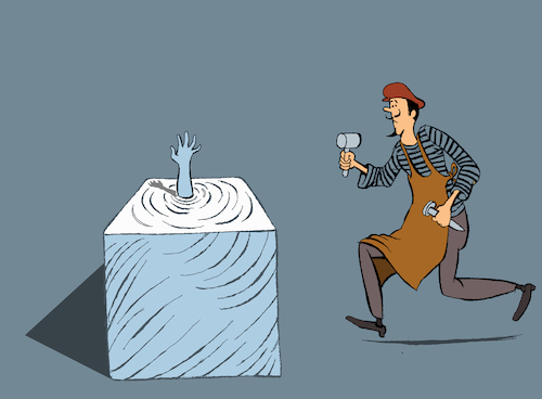 Cartoon: Sculpture... (medium) by berk-olgun tagged sculpture