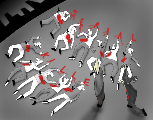 Serial Killer.. By berk-olgun | Media & Culture Cartoon | TOONPOOL