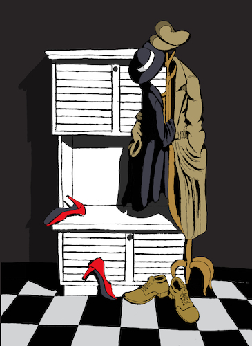 Cartoon: Shoes Cabinet... (medium) by berk-olgun tagged shoes,cabinet