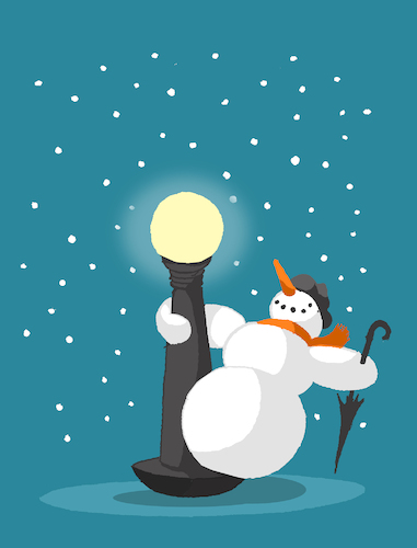 Cartoon: Singing in the Snow... (medium) by berk-olgun tagged singing,in,the,snow