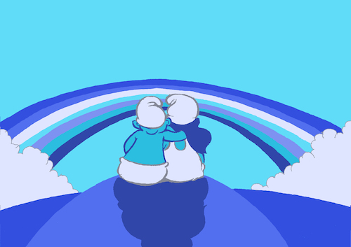 Cartoon: Smurf Rainbow... (medium) by berk-olgun tagged smurf,rainbow