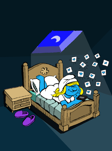 Cartoon: Smurfette... (medium) by berk-olgun tagged smurfette