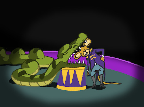Cartoon: Snake and Mouse... (medium) by berk-olgun tagged snake,and,mouse