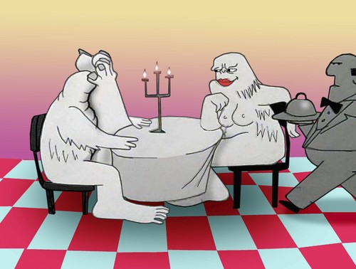 Cartoon: So Hot.. (medium) by berk-olgun tagged bigfoot