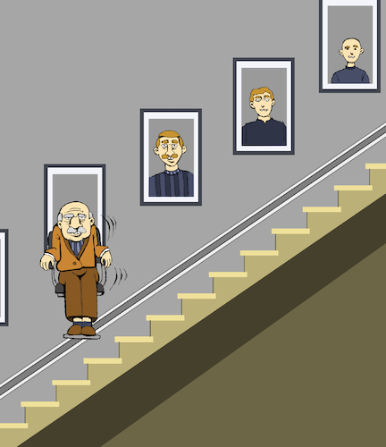 Cartoon: Stair Lift... (medium) by berk-olgun tagged stair,lift