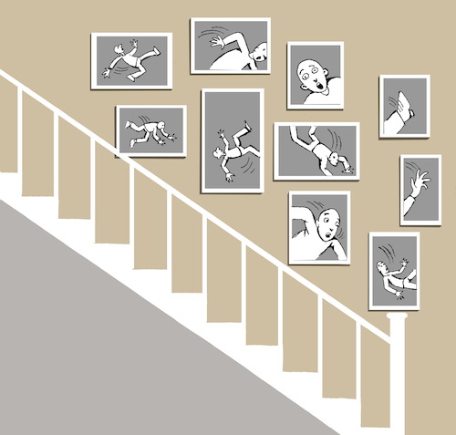 Cartoon: Staircase (medium) by berk-olgun tagged staircase