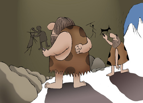 Stone Age... By berk-olgun | Media & Culture Cartoon | TOONPOOL