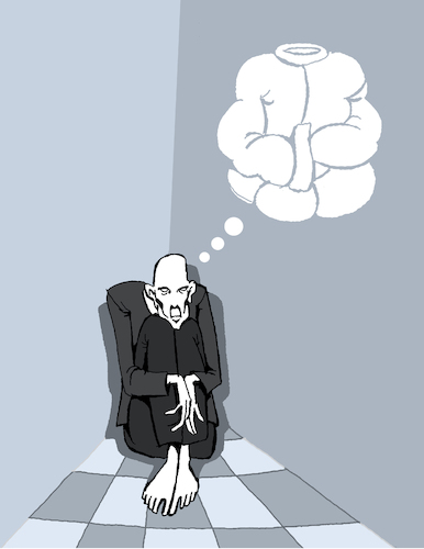 Cartoon: Straitjacket... (medium) by berk-olgun tagged straitjacket