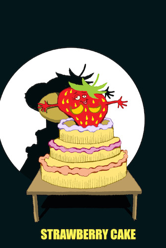Cartoon: Strawberry Cake... (medium) by berk-olgun tagged strawberry,cake