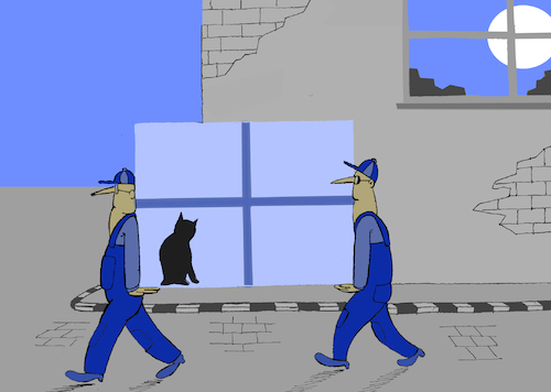 Cartoon: Street Cat... (medium) by berk-olgun tagged street,cat