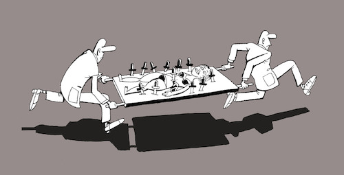 Cartoon: Stretcher... (medium) by berk-olgun tagged stretcher
