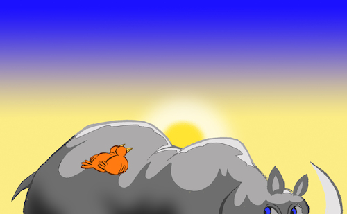 Cartoon: Sunset... (medium) by berk-olgun tagged sunset
