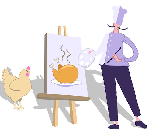 Cartoon: The Artist Chef... (medium) by berk-olgun tagged the,artist,chef