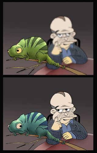 Cartoon: The Bad Chameleon... (medium) by berk-olgun tagged the,bad,chameleon