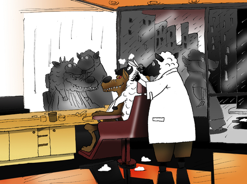 Cartoon: The Barber... (medium) by berk-olgun tagged the,barber