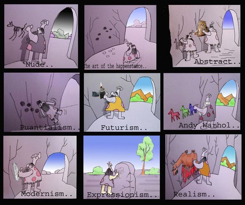 Cartoon: The Caveman Artist Types.. (medium) by berk-olgun tagged the,caveman,artist,types