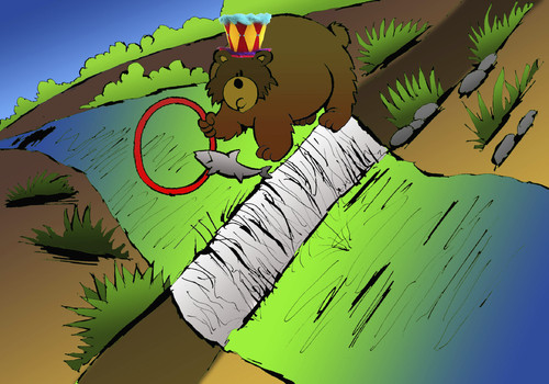 Cartoon: The Circus Bear... (medium) by berk-olgun tagged the,circus,bear