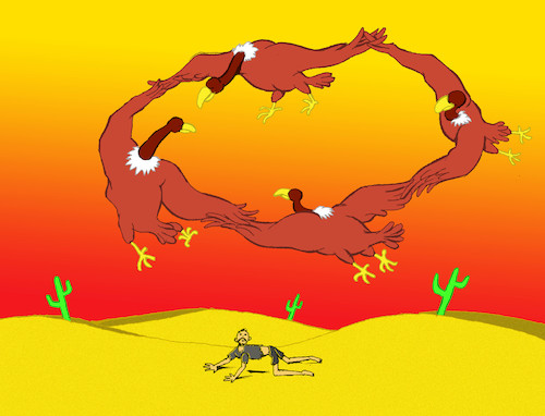 Cartoon: The Dance... (medium) by berk-olgun tagged vulture