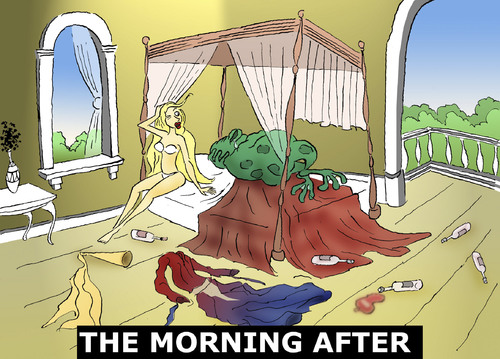 Cartoon: THE MORNING AFTER... (medium) by berk-olgun tagged the,morning,after