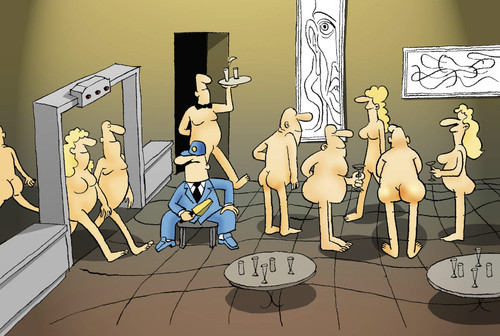 The Nude Party... By berk-olgun | Media & Culture Cartoon | TOONPOOL