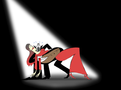 Cartoon: The Romantic Vampire... (medium) by berk-olgun tagged vampire,romantic,the