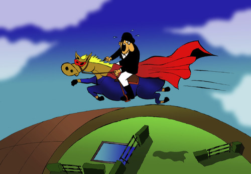 Cartoon: The SuperHorse... (medium) by berk-olgun tagged the,superhorse