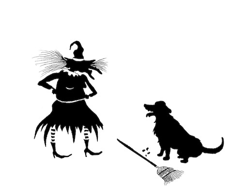 Cartoon: The Witchs Dog... (medium) by berk-olgun tagged dog