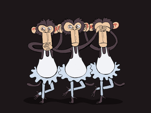 Cartoon: Three Monkeys... (medium) by berk-olgun tagged three,monkeys