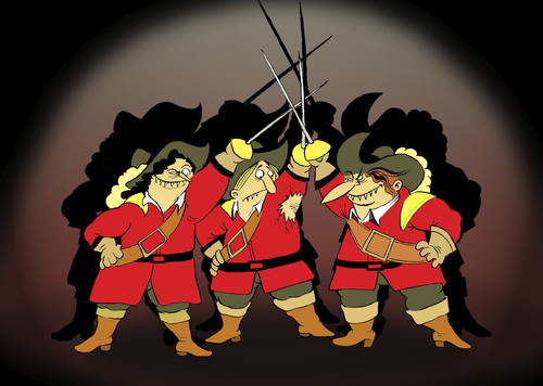 Cartoon: THREE MUSKETEERS... (medium) by berk-olgun tagged three,musketeers