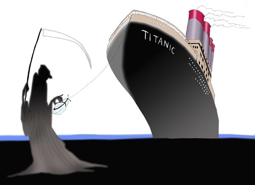 Cartoon: Titanic... (medium) by berk-olgun tagged titanic