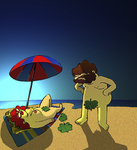 Cartoon: Topless... (medium) by berk-olgun tagged topless