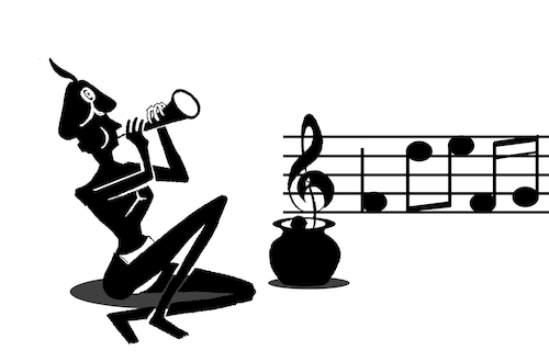 Cartoon: Treble Clef... (medium) by berk-olgun tagged treble,clef