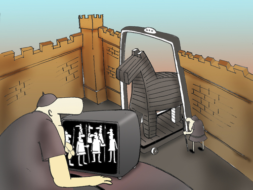 Cartoon: TROJA.. (medium) by berk-olgun tagged troja