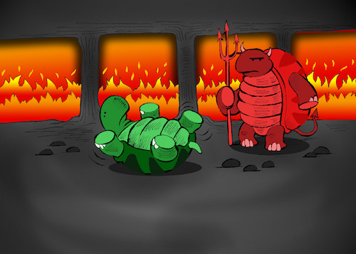 Cartoon: Turtle Hell... (medium) by berk-olgun tagged turtle,hell