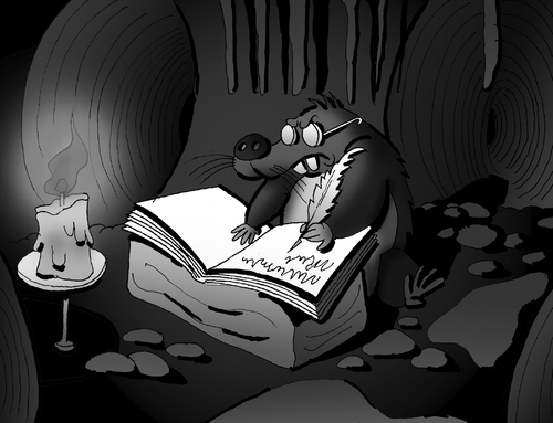 Cartoon: Underground Literature... (medium) by berk-olgun tagged literature,underground