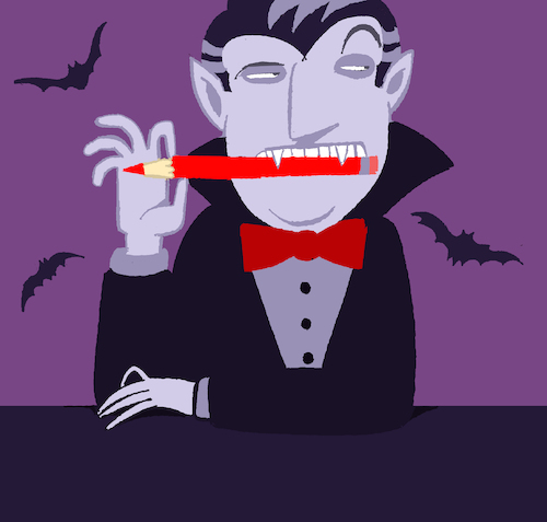 Cartoon: Vampire... (medium) by berk-olgun tagged vampire