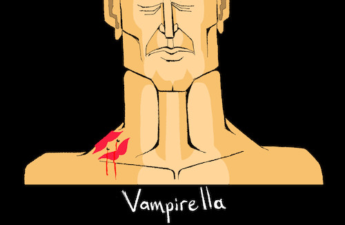 Cartoon: Vampirella... (medium) by berk-olgun tagged vampirrella