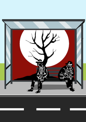Cartoon: Waiting for godot... (medium) by berk-olgun tagged waiting,for,godot