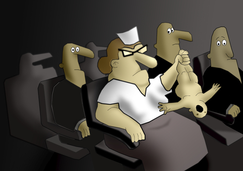 Cartoon: Watching the Titanic.. (medium) by berk-olgun tagged watching,the,titanic