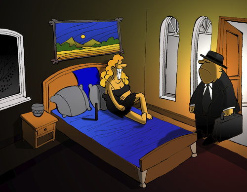 Cartoon: Waterbed... (medium) by berk-olgun tagged waterbed