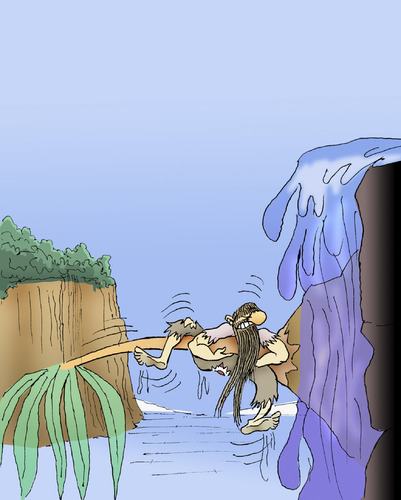 Cartoon: Waterfall... (medium) by berk-olgun tagged waterfall