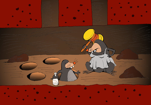 Cartoon: Whack a Mole... (medium) by berk-olgun tagged whack,mole