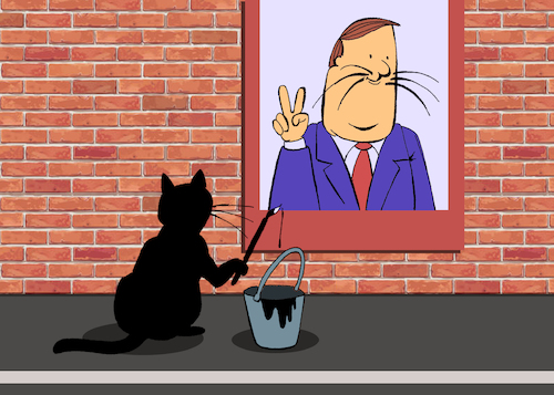 Cartoon: Whiskers... (medium) by berk-olgun tagged whiskers