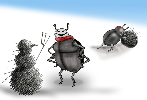 Cartoon: Winter Scarab.. (medium) by berk-olgun tagged winter,scarab