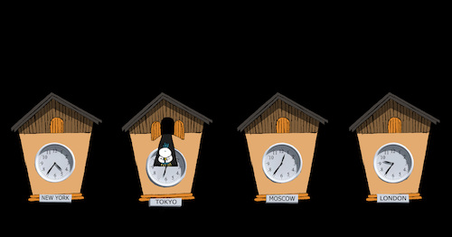 Cartoon: World Cuckoo Clocks... (medium) by berk-olgun tagged world,cuckoo,clocks